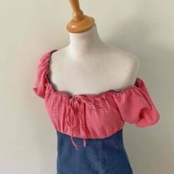 Robe En Denim Et Vichy- 38 -Cachare Vetements Magasin 0f6028be 59aa 4880 b060 79da25a0e981