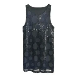 Mini Robe Mesh Et Sequins- 34 / 36