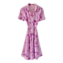 Robe Boutonnée à Fleurs- 36 / 38