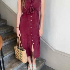 Robe Midi En Soie- 38 -Cachare Vetements Magasin 6f9e8f86 7668 463a a1ff 453f34d49457