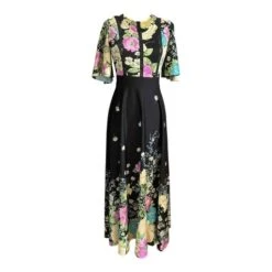 Robe Longue à Fleurs- 32 / 34