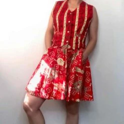 Robe En Coton Imprimé- 38 / 40 -Cachare Vetements Magasin Robe en coton imprime 2