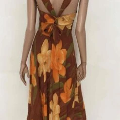 Robe Longue à Fleurs- 40 / 42 -Cachare Vetements Magasin Robe longue a fleurs 376