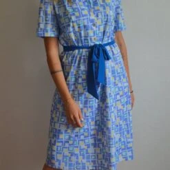 Robe Midi à Motifs- 42 / 44 -Cachare Vetements Magasin Robe midi a motifs 83