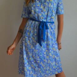 Robe Midi à Motifs- 42 / 44 -Cachare Vetements Magasin Robe midi a motifs 84