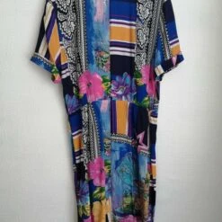 Robe Midi Multicolore- 38 -Cachare Vetements Magasin Robe midi multicolore 8