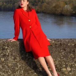 Tailleur Robe Rouge- 36 / 38 -Cachare Vetements Magasin Tailleur robe rouge 2